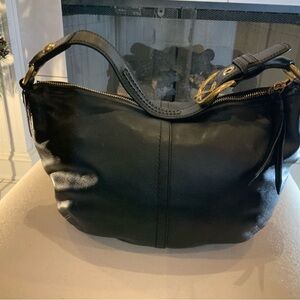 Coach Black Leather Hobo Bag